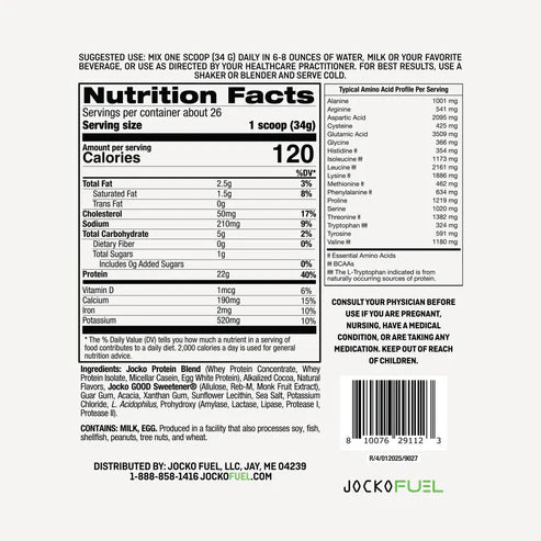 JOCKO MINT CHOCOLATE PROTEIN 31 SRVG