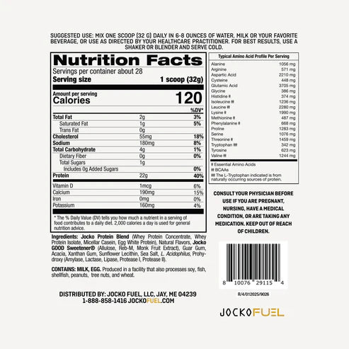 JOCKO VANILLA PROTEIN 28 SRVG