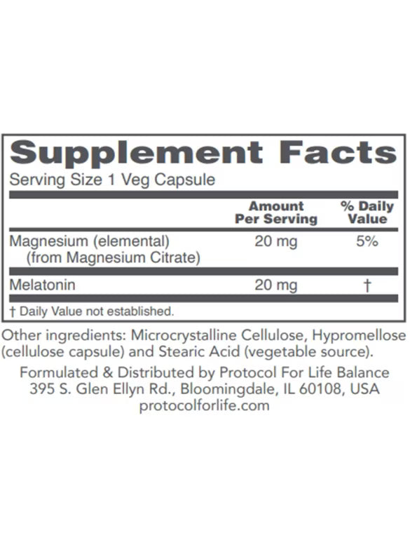 Melatonin 20mg Protocol 90 CAPS