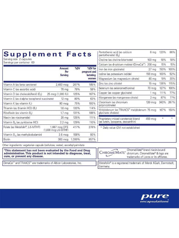 PreNatal Nutrients 120 CAPS