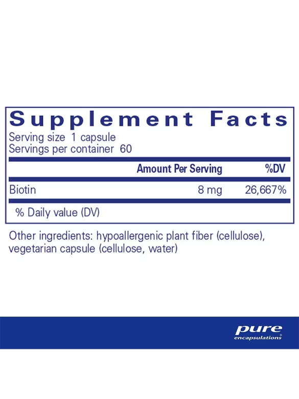 Biotin 8mg 60 CAPS