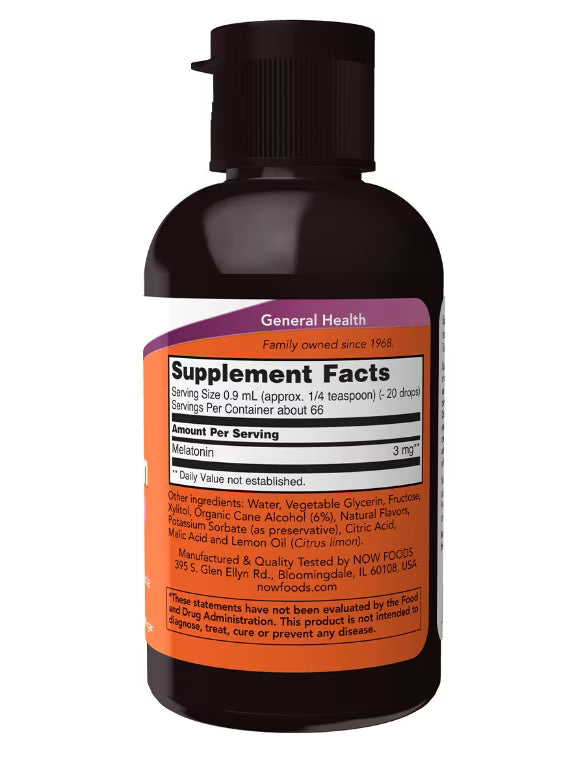 NOW Liquid Melatonin 66 SRVGS
