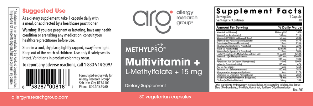 Multi + 15mg Methyl Folate Metabolic 30 CAPS