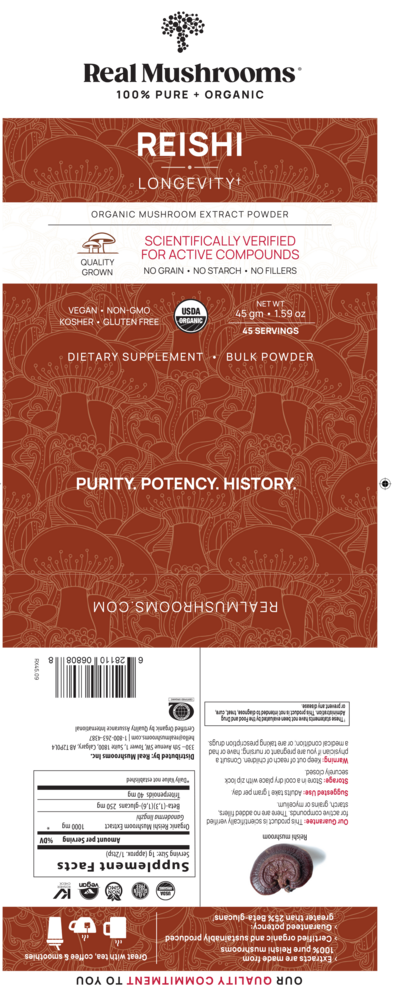 Reishi Mushroom Powder 45 SRVG