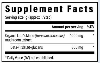 Lion's Mane Mushroom Powder 60 SRVG