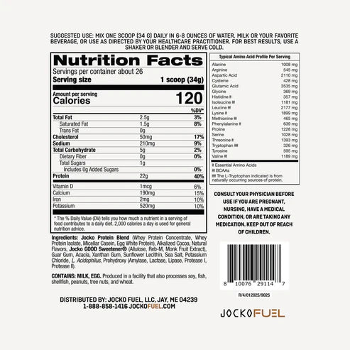 JOCKO CHOCOLATE PROTEIN 28 SRVG