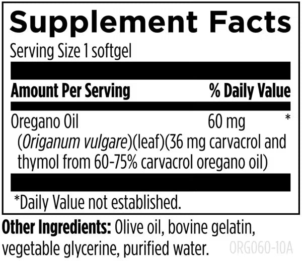Oil Of Oregano DFH 60 GELS