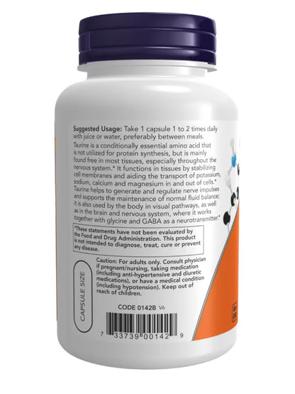 Now Taurine 1000 mg 100 CAPS