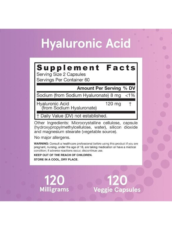 Hyaluronic Acid 120 CAPS