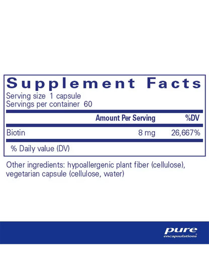 Biotin 8mg 60 CAPS