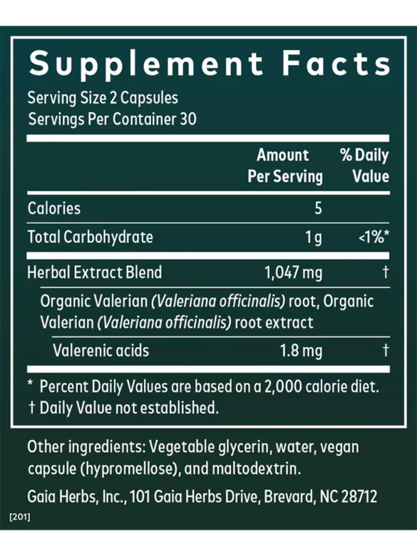 Gaia Valerian Root 60 CAPS