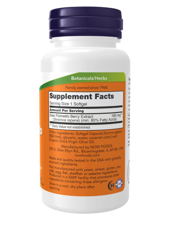 NOW Saw Palmetto 160 mg 120 GELS