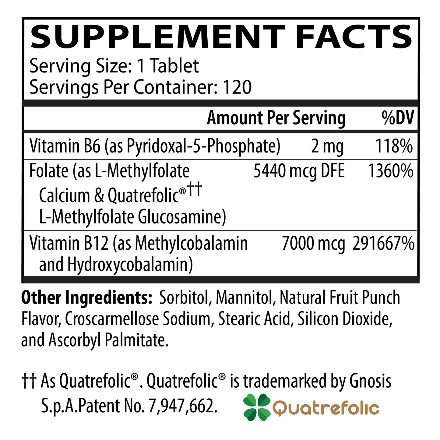 Methylation Complete Pro NBX 120 TABS