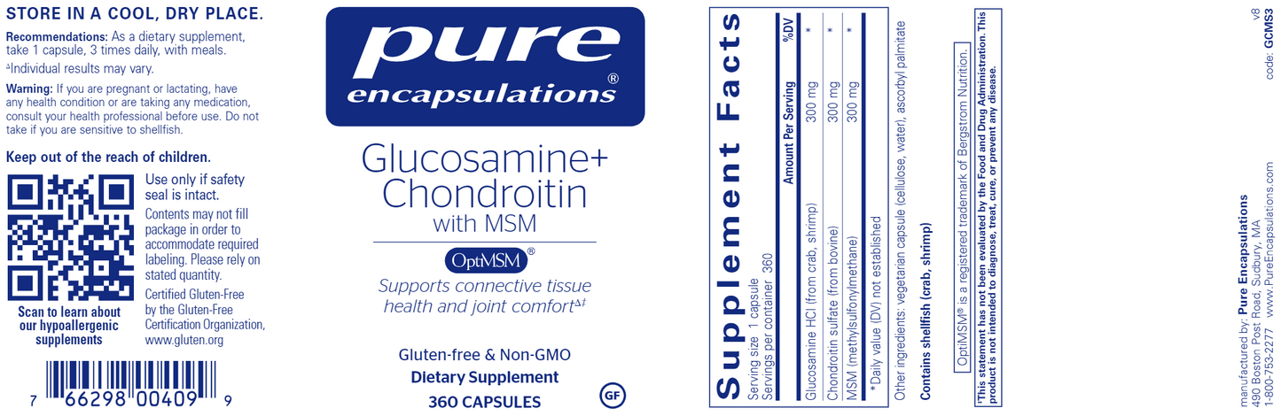 Glucosamine Chondroitin w/ MSM 360 CAPS